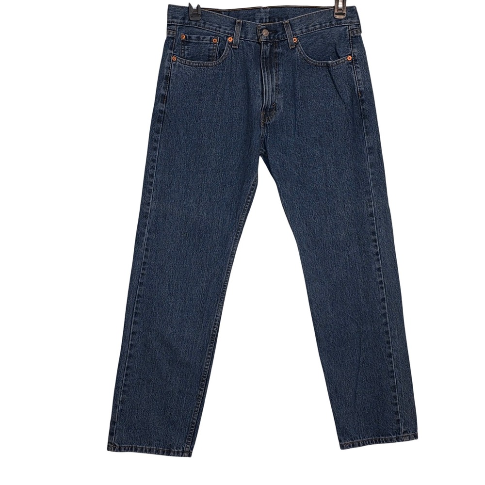 Levi Strauss 505 Mens Jeans Blue Wash‎ Straight Fit W33 L30 Denim Classic